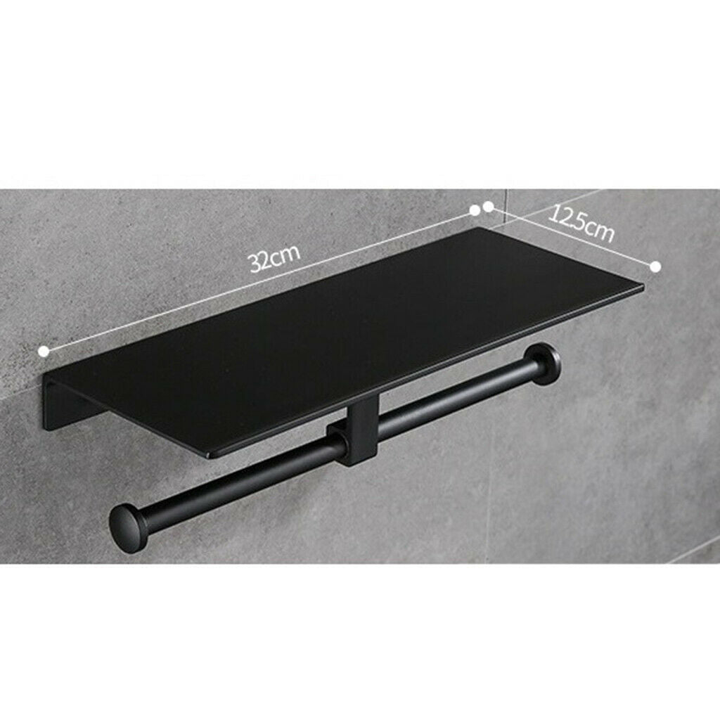 Dual Toilet Paper Holder Washroom Double Roll Toilet Tissue Dispenser Rack