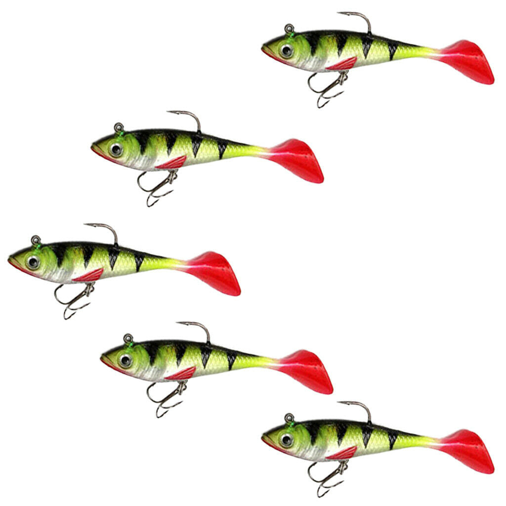 5Pcs Soft Lures Fishing Lures Fishing Lures with Hooks