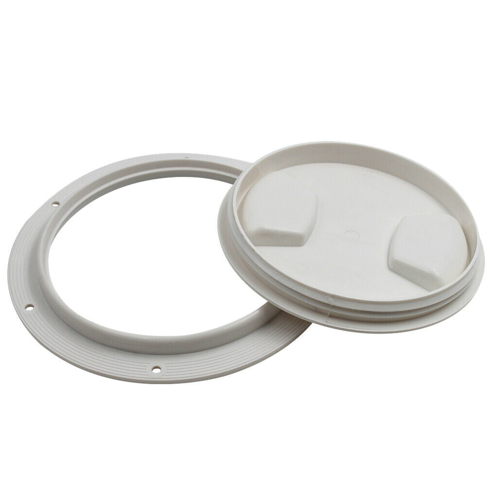 White ABS Plastic Durable 5in 127mm Boat Sailing Deck Plate Hatch Case
