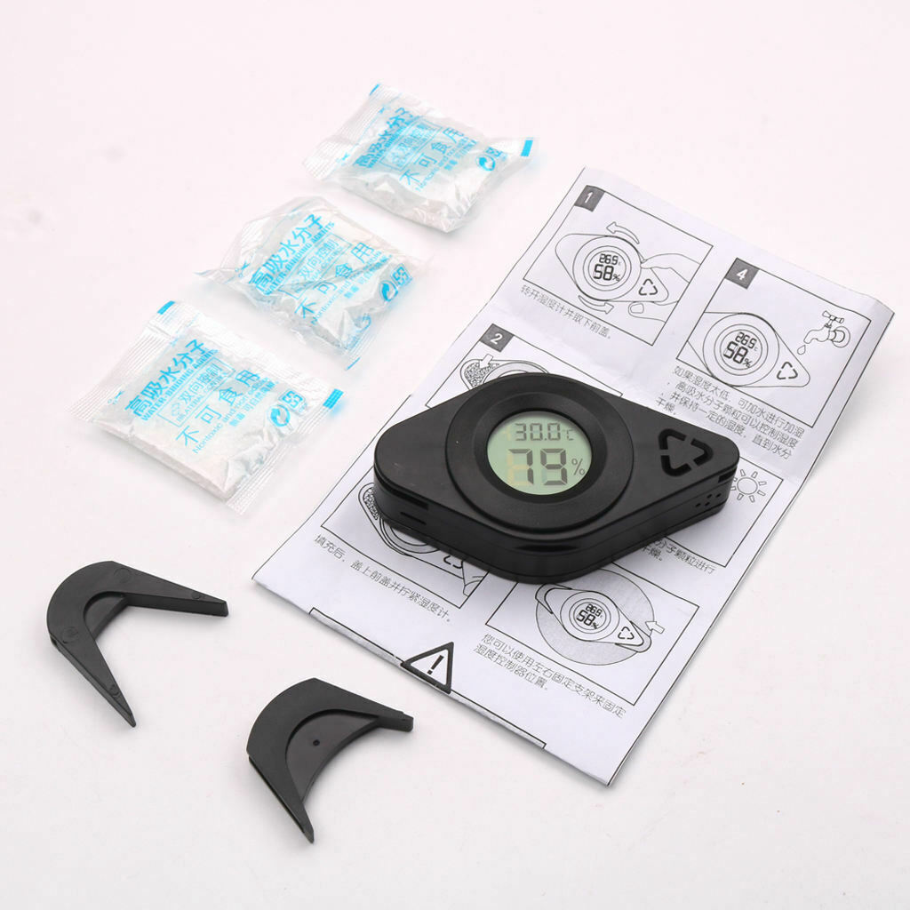 Digital Hygrometer Thermometer Adjust Humidity for Guitar Violin Cello Etc.