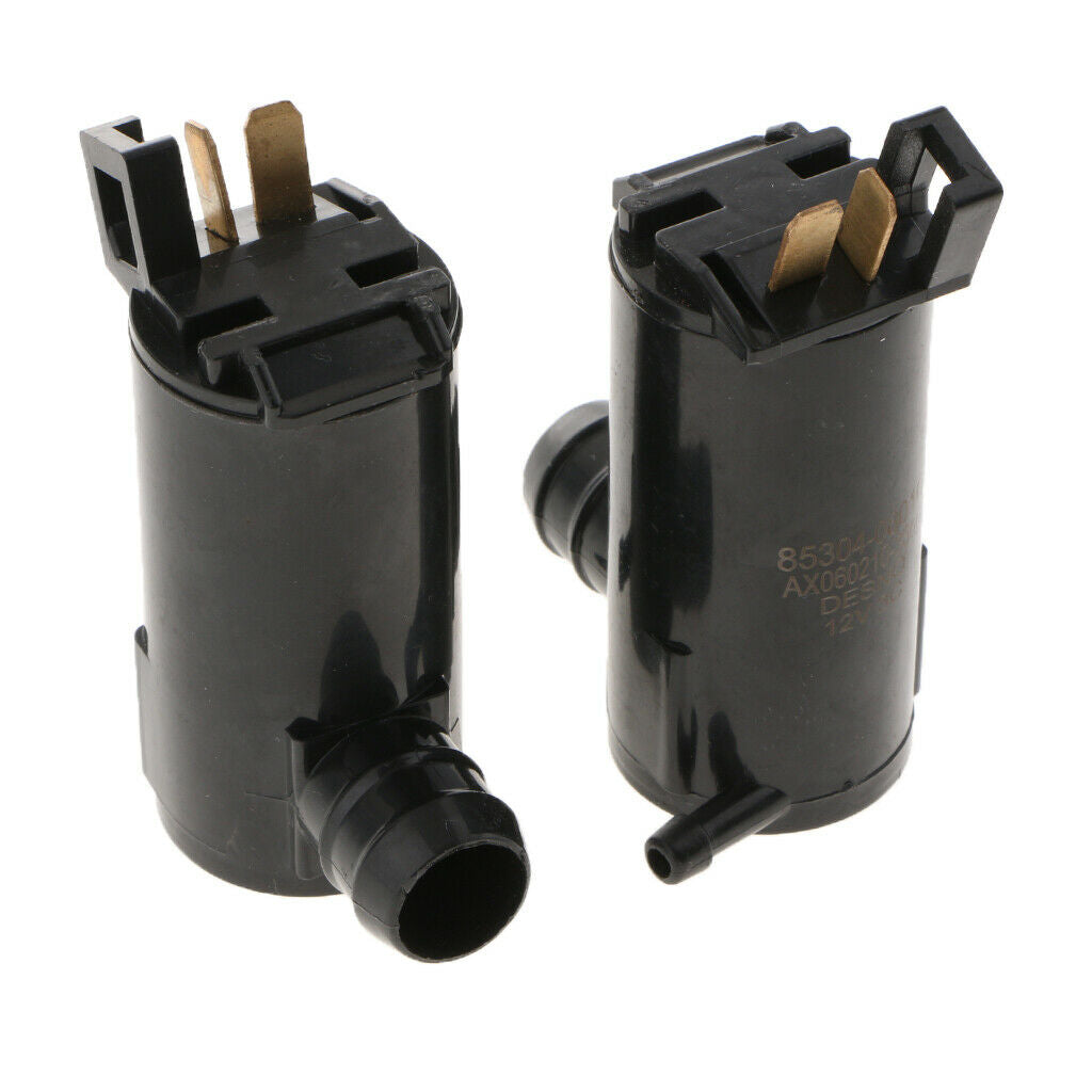 2 Pack Automotive Windshield Wiper Washer Pump Motor 12V Car Truck