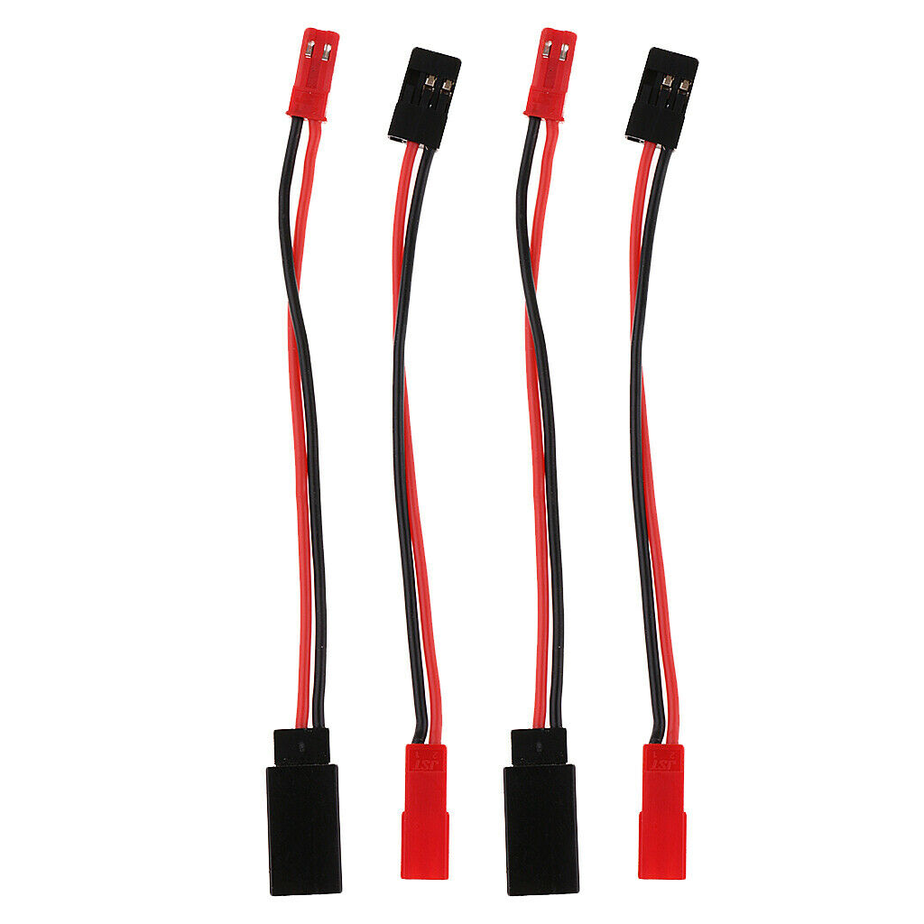 4pcs RC JST to JR Plug Female/Male Battery Connector Lead Conversion Cable