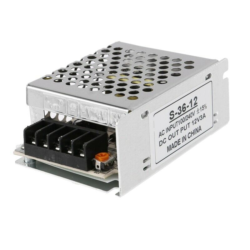 AC 100V~240V to DC 12V 3A 36W Voltage Transformer Switch Led Strip Power SupplB8