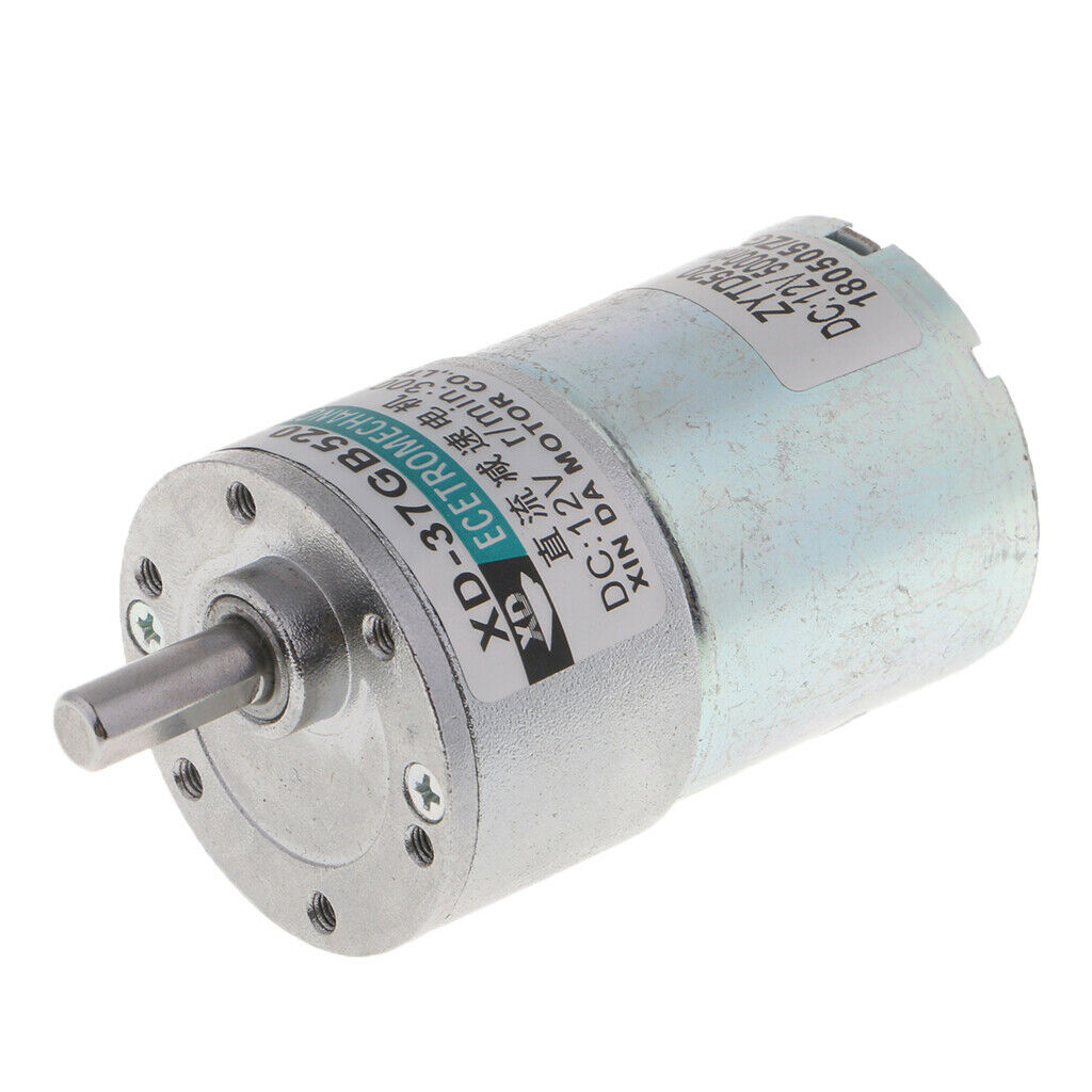 10W 300RPM Micro Brush DC Motor 12V CW/CCW Brushed Geared Motor