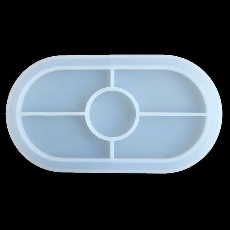 High Mirror Elliptical Storage Plate DIY Mold Crystal Epoxy Molds Coaster Making