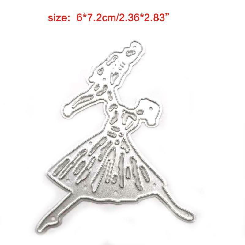 Dancing Lady Cutting Die Stencil Paper Art Craft Cutting Template Craft Supplies