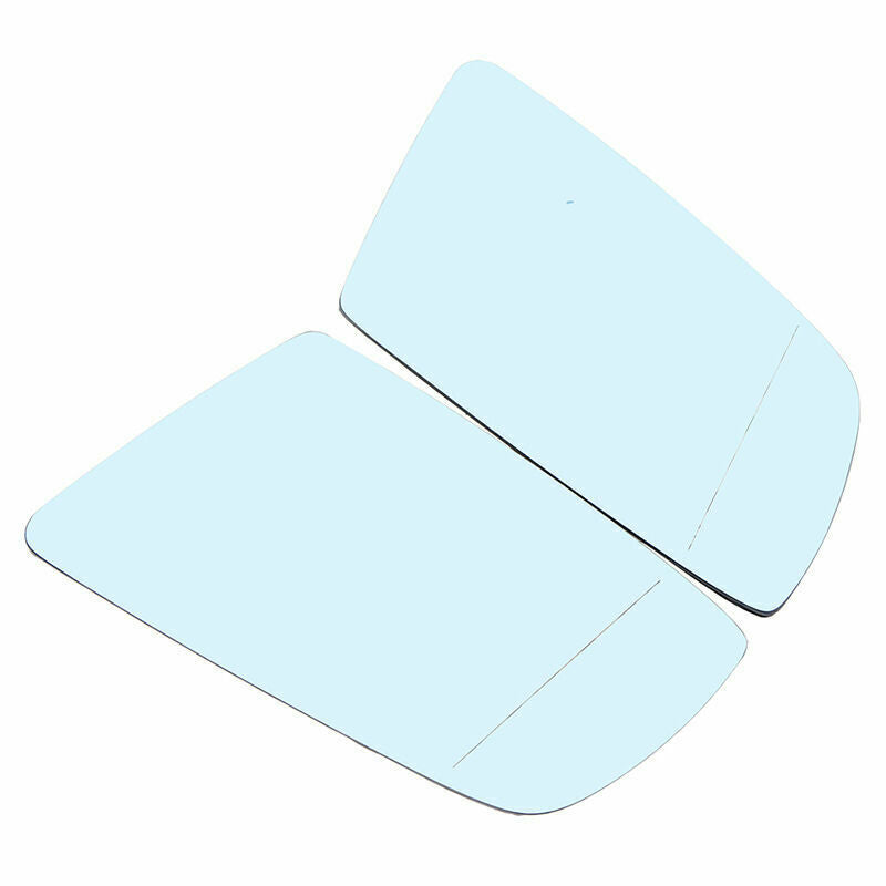 1Pair Fit BMW E60 525i 528i 530i 535xi 550i 2003-2010 Mirror Glass Heated Blue
