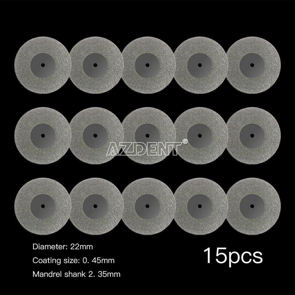 150PC Dental Lab Diamond Disc Cutting Double Side Disk Tool For Polisher Machine