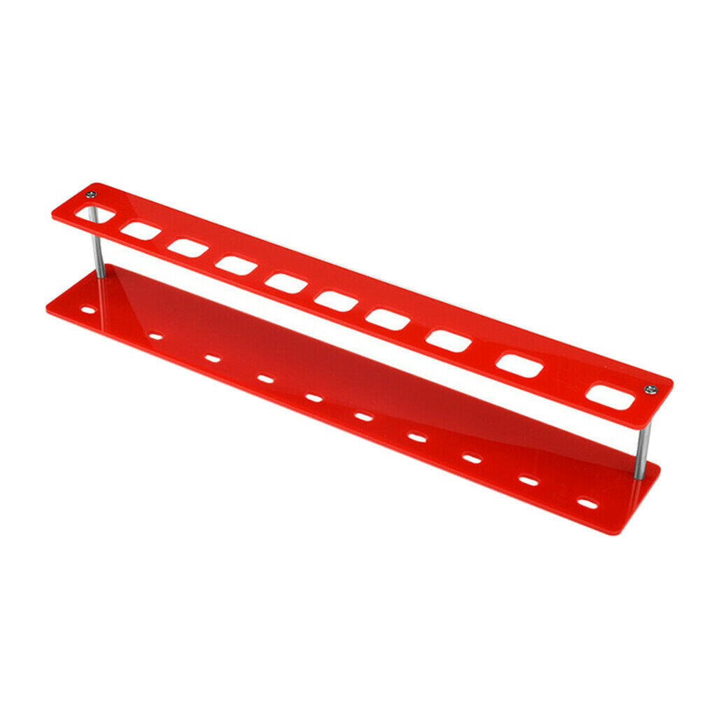 10 Holes Makeup Brushes Pencil Pen Display Stand Rack Organizer Holder Red