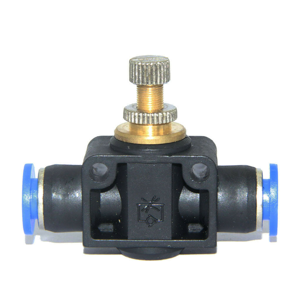 6mm Pneumatic Flow Control Connector Push In Fitting Air/Water Hose Tube