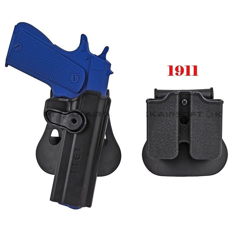 Hunting For Colt 1911 M1911 RH Pistol Paddle Holster With Magazine Pouch
