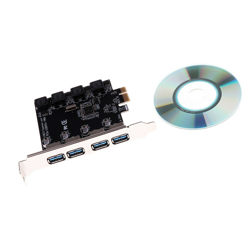 PCI-E PCI Express to 4 Port USB3.0 USB 3.0 Hub Controller-Card Adapter 5Gbps