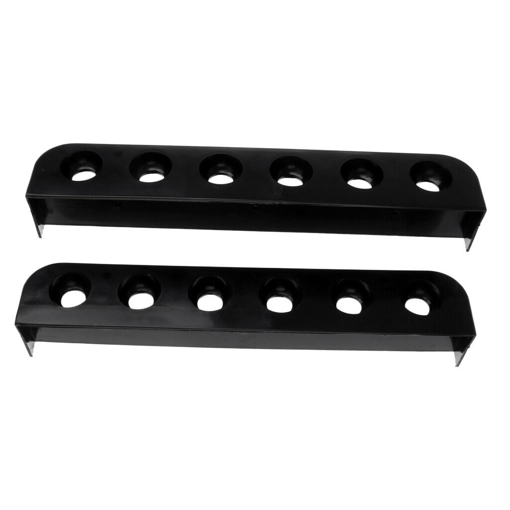 2pcs Pool Billiard Cue Keeper Holder - 6 Holes