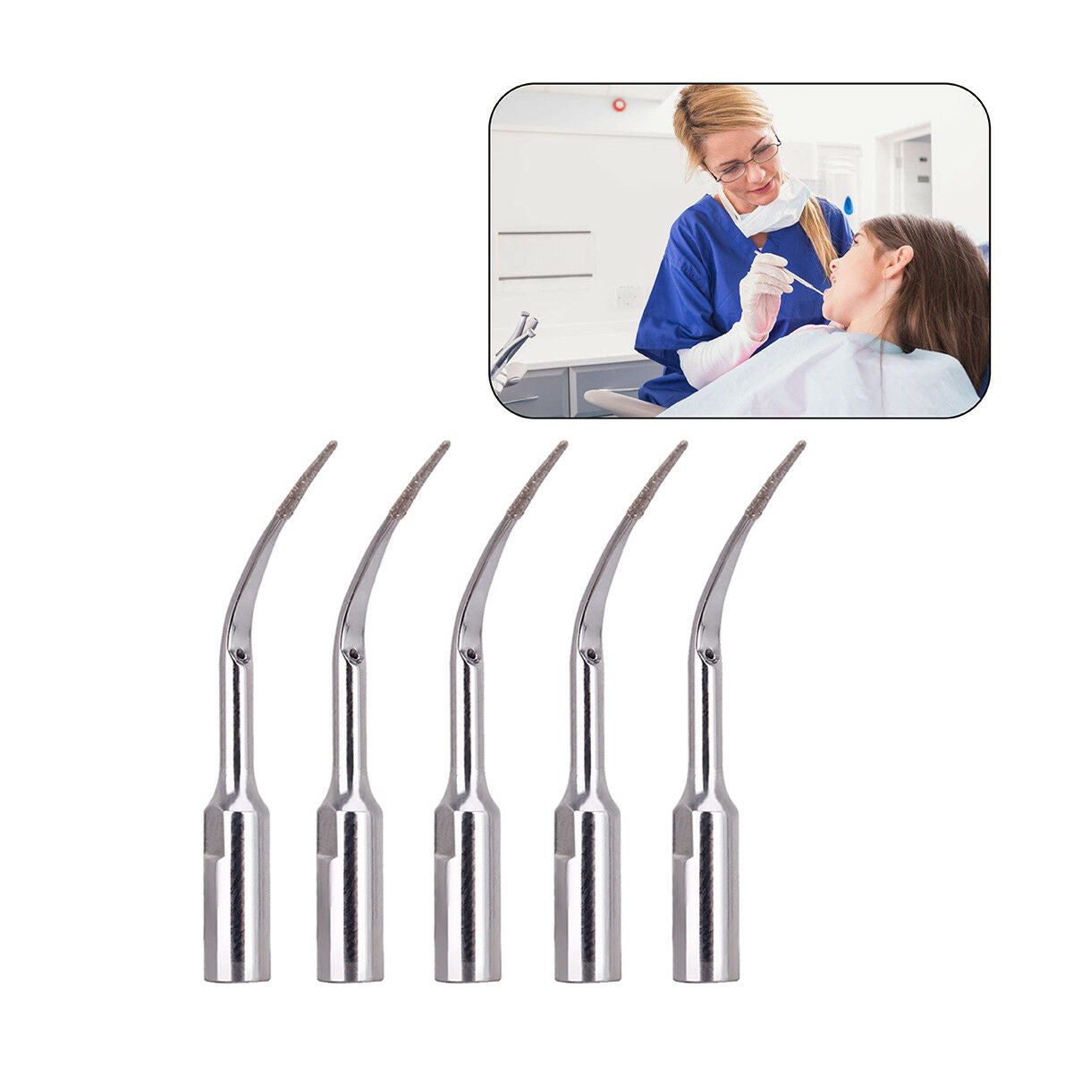 10 X Diamond Dental Perio Tips PD3D Fit DTE Satelec Ultrasonic Scaler Handpiece