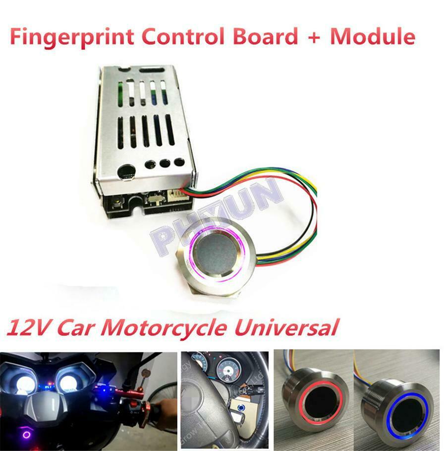 12V LED Fingerprint Control Board w/ Module For Car Door Motorcycle Lock Bike