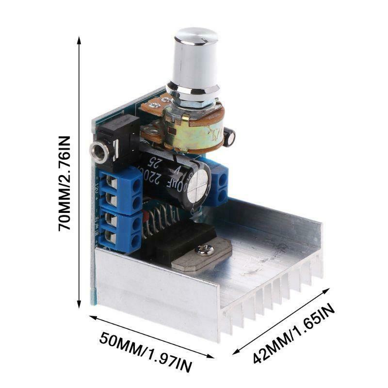 2x15W DC 9-15V TDA7297 Blue Dual Channel Digital Audio Power Amplifier Board
