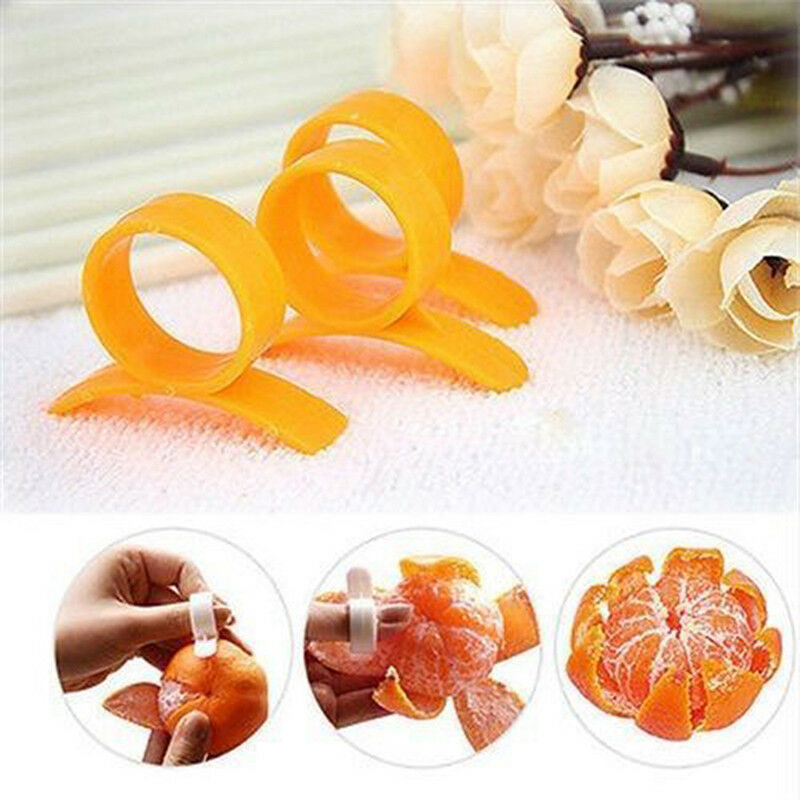 5pcs White Fruit Lemon Orange Opener Peeler Slicer Cutter Kitchen Tool.l8