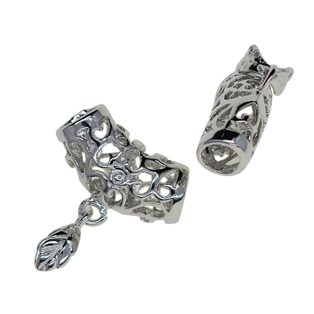 6pcs Leaf Pinch Bails Silvery Pendant Holder Bag Decor DIY Jewelry Making