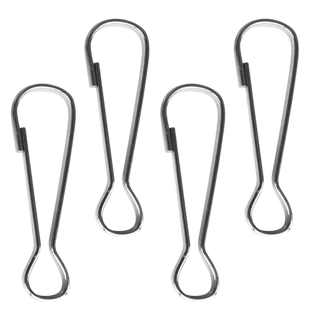 4pcs Stainless Steel Flag Pole Clip Snaps Hook Pole Attachment 4#