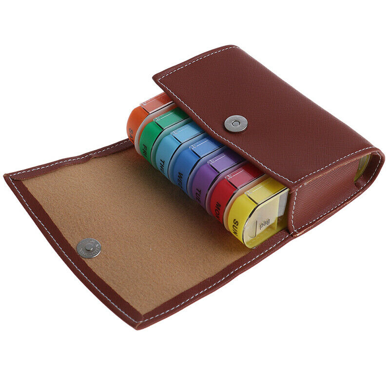 Weekly Pill Organizer Dispenser Box Wallet Medicine Travel Case 28 Compartmentsâˆš