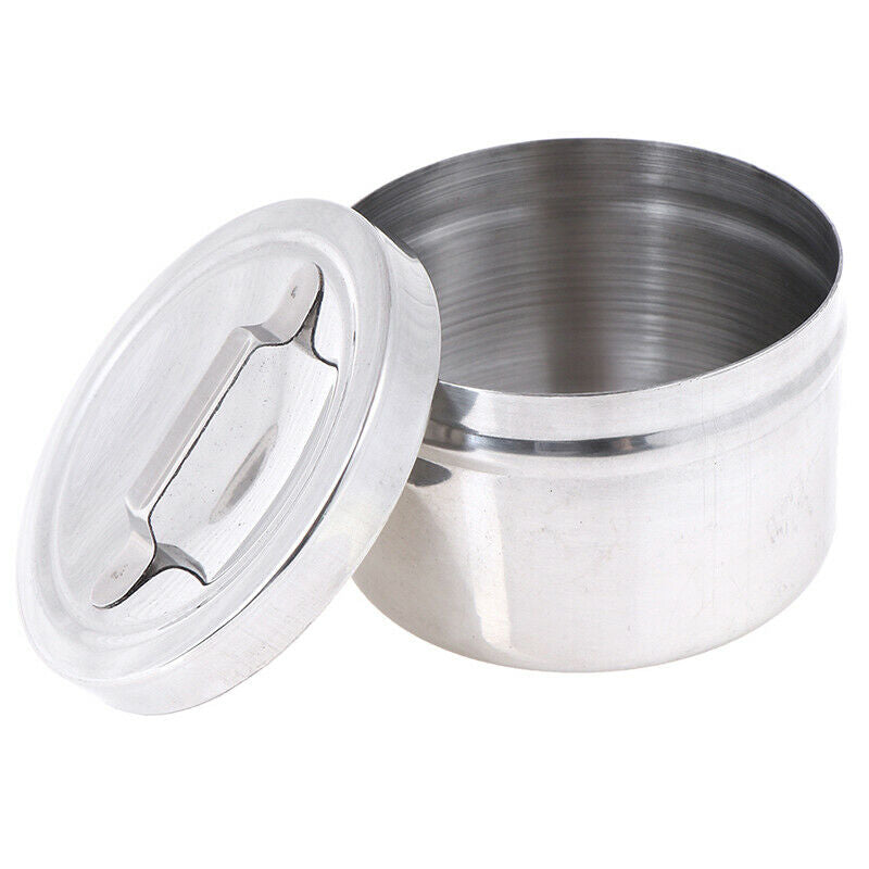 Stainless Steel Medical Dental Cotton Tank Alcohol Disinfection Jar Container SJ