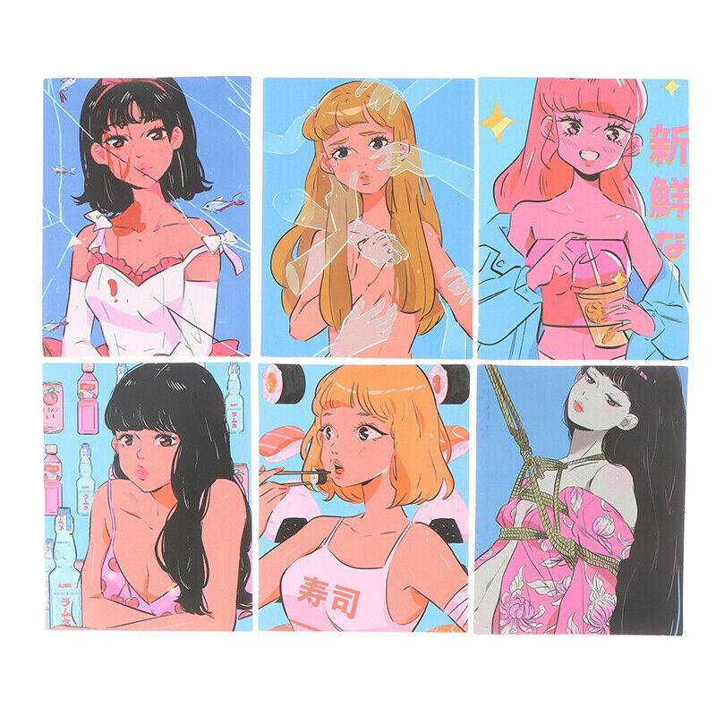 37Pcs Japan Retro Anime Girl Stickers DIY Diary Laptop Phone Suitcase Dec.l8