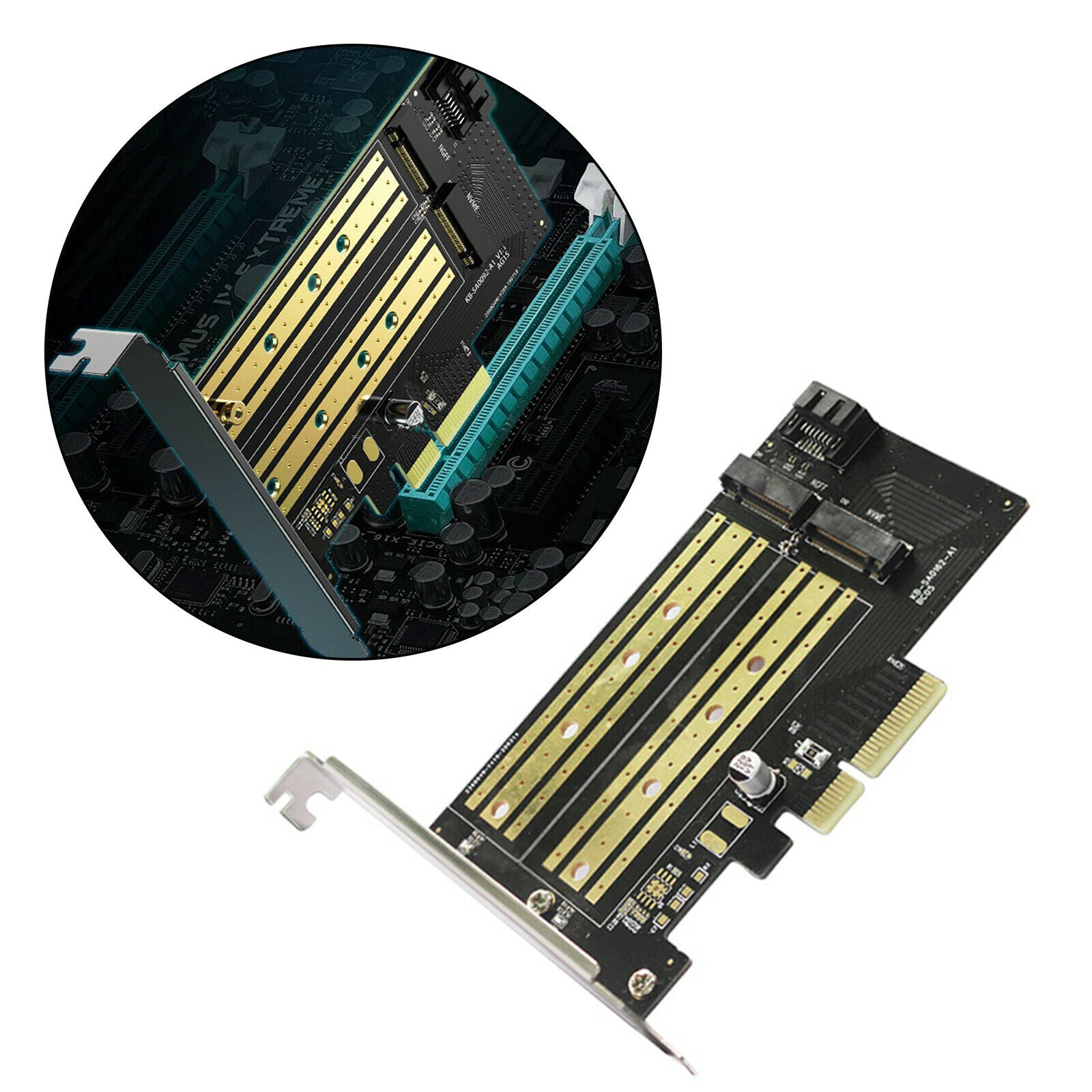 Metal PCIE to M2/M.2 Adapter SSD (M Key) 2280 2260 2230 for NVMe or SATA SSD