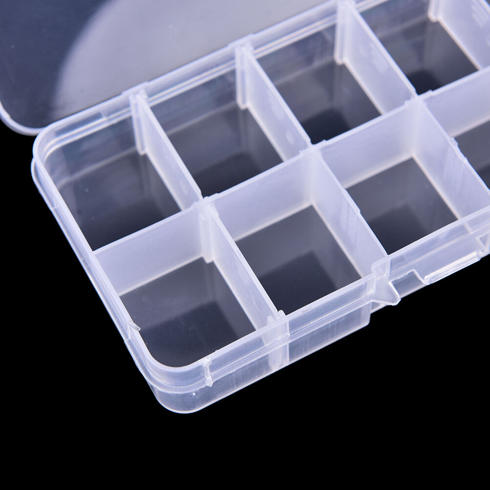 10 compartment transparent visible plastic fishing lure box fishing tackle.l8