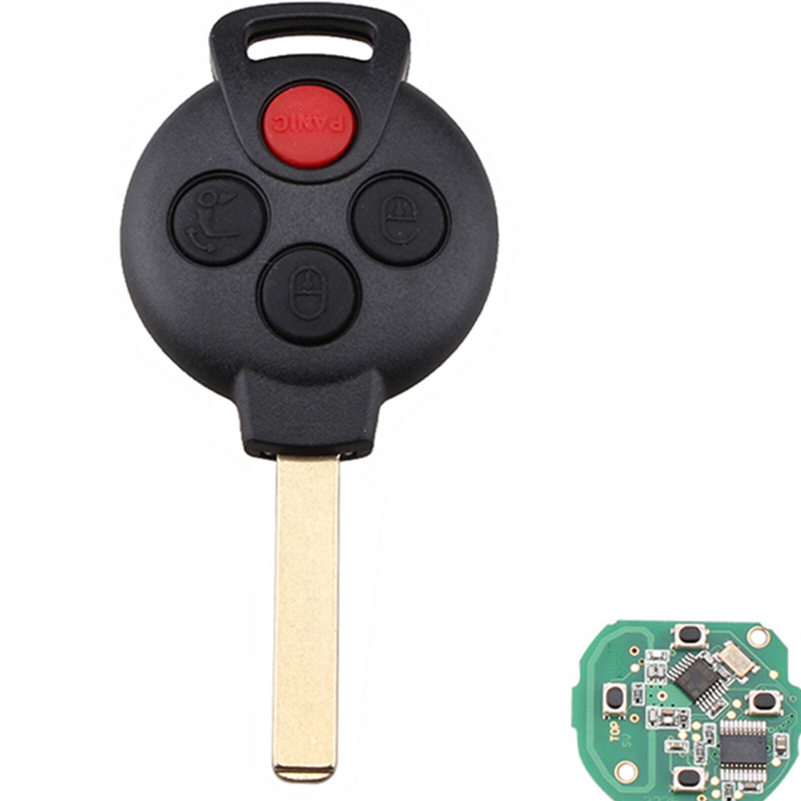 Keyless Remote Key Fob Replacement for 2008-2015 Mercedes-Benz Smart Fortwo