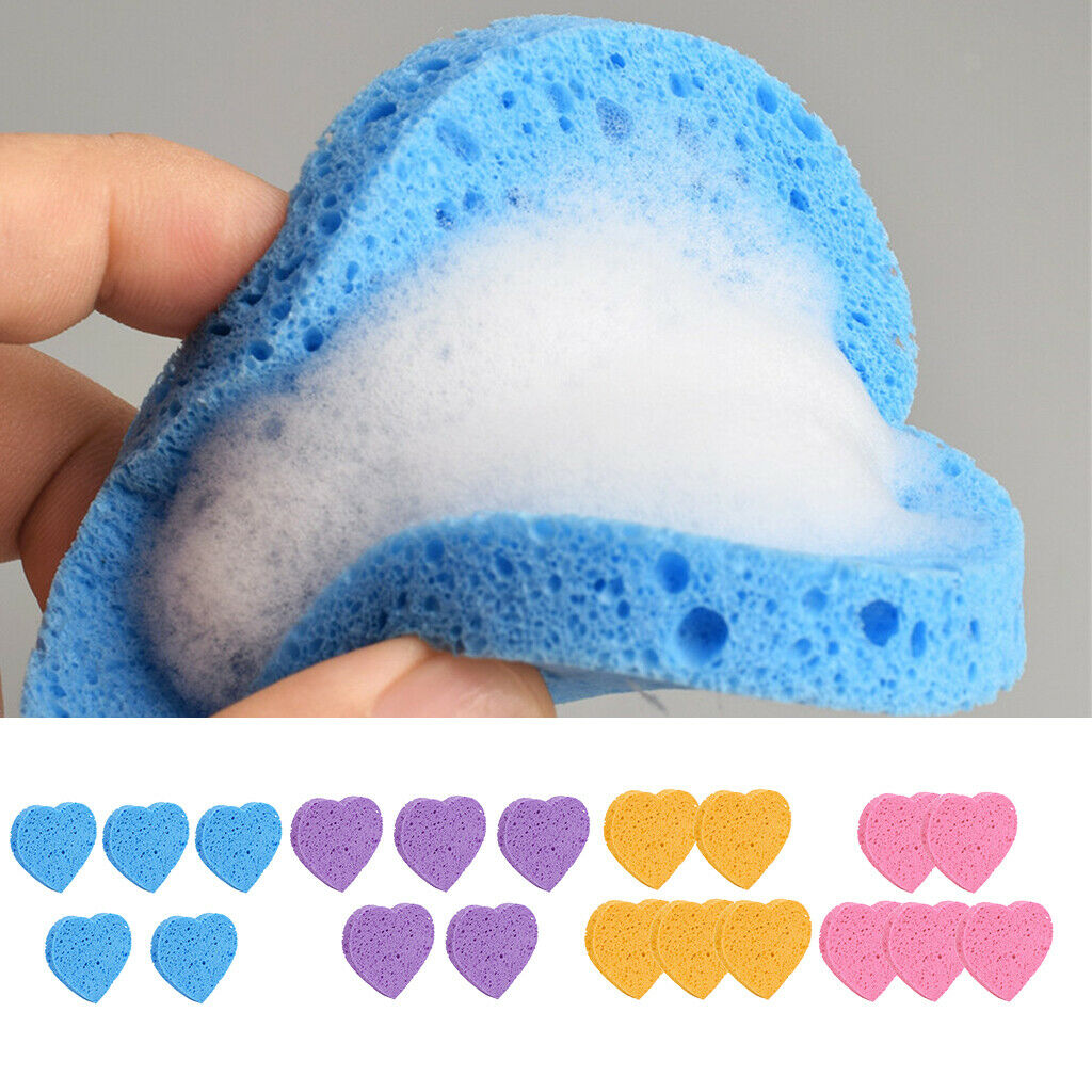 20 Pack Compressed Cleansing Cellulose Sponges Cosmetics Remover Puff Pads