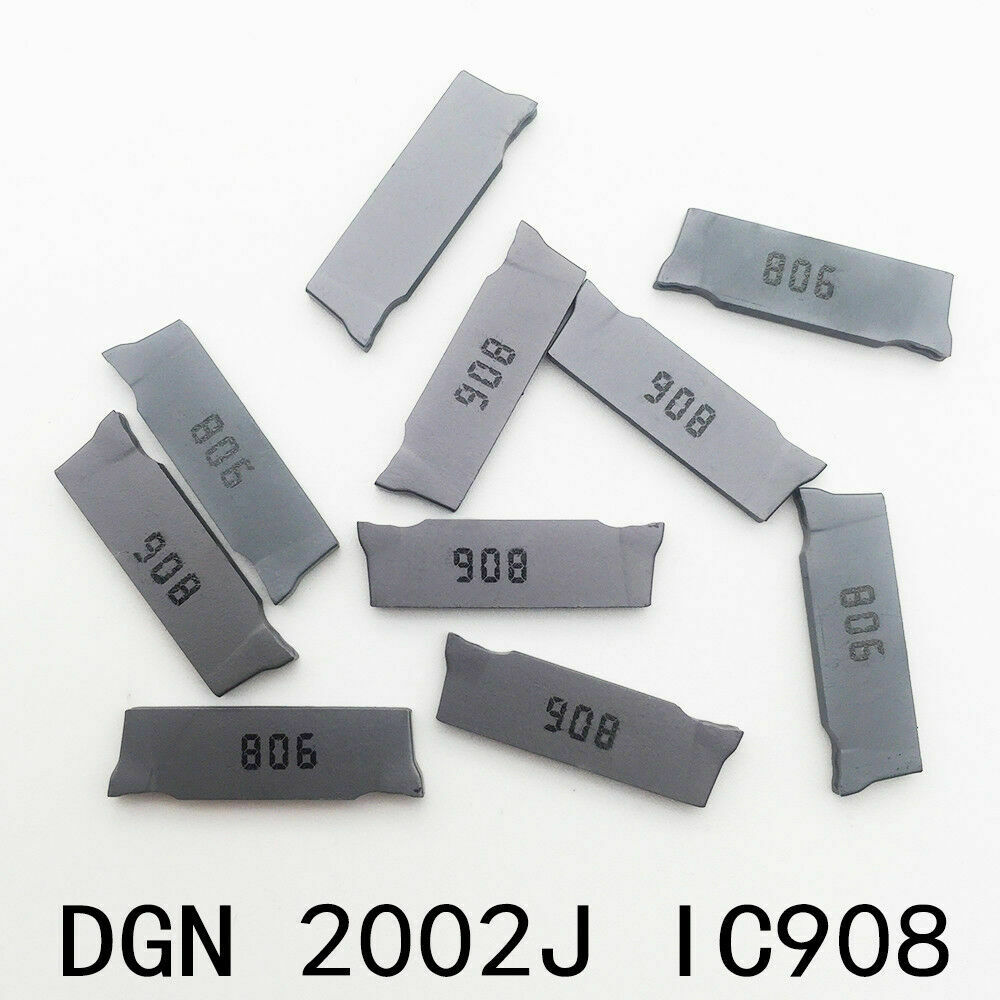 10pc DGN 2002J IC908 Grooving cutting Insert Carbide blade 2mm wide Carbide bits