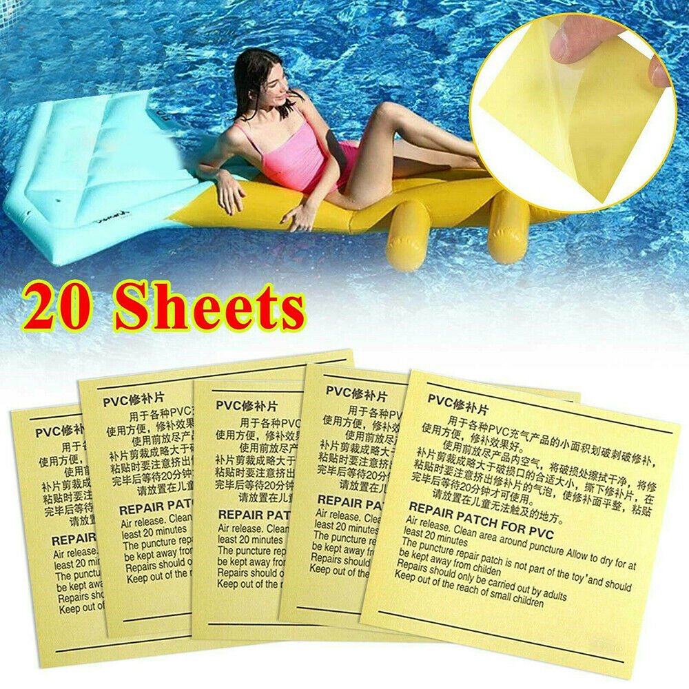 20x Repair Patch Clear Pads For Inflatable Hot Tub Swimming Pool Puncture Repair