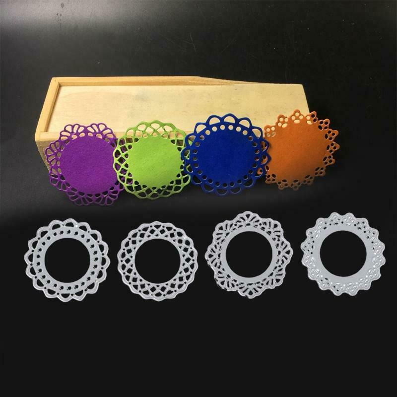 Round Hollow Lace Set Carbon Steel Cutting Dies DIY Scrapbooking Photo Album
