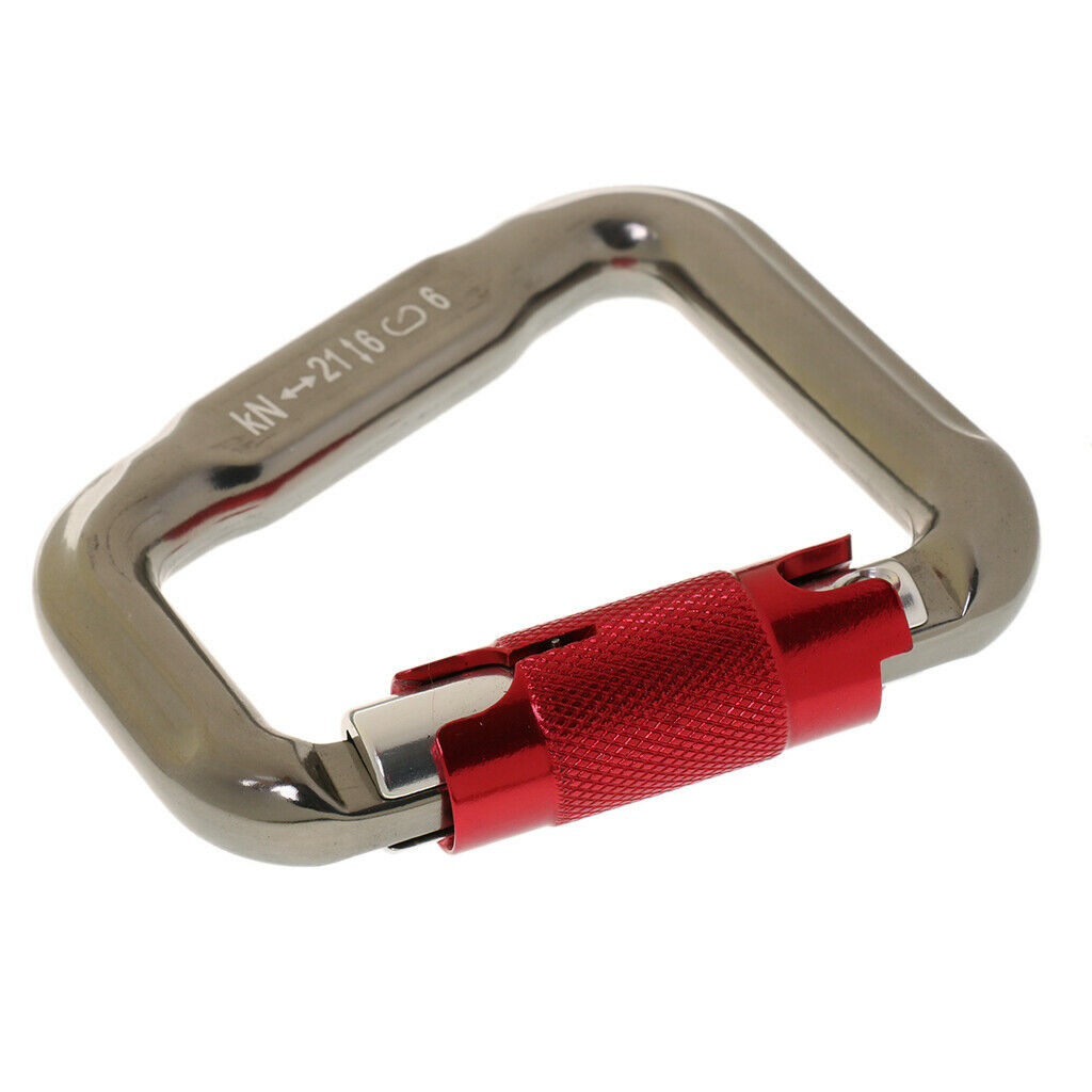 2 Packs Outdoor Climbing  Paragliding Equipment - 21KN Auto Locking Carabiner