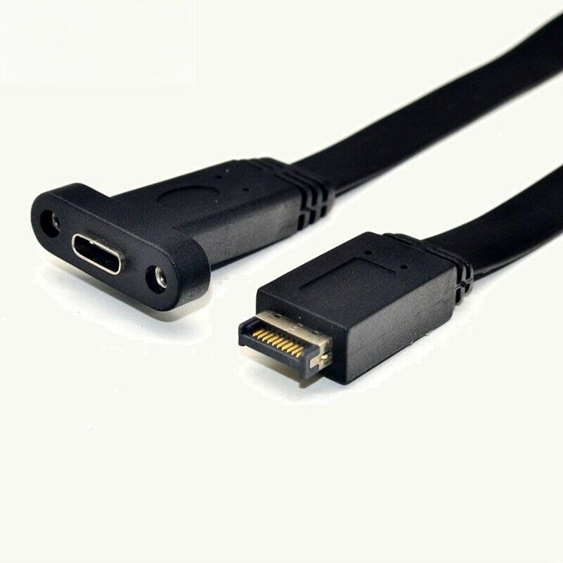 USB 3.1 Type C Front Panel Header Extension Cable,Type E to USB 3.1 Type C CabF1