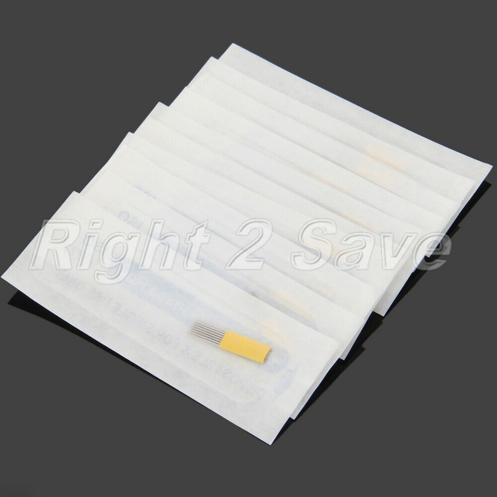 10pcs Eyebrow Tattoo Blades Double Row Fog 15pin Needles Permanent Makeup Tool