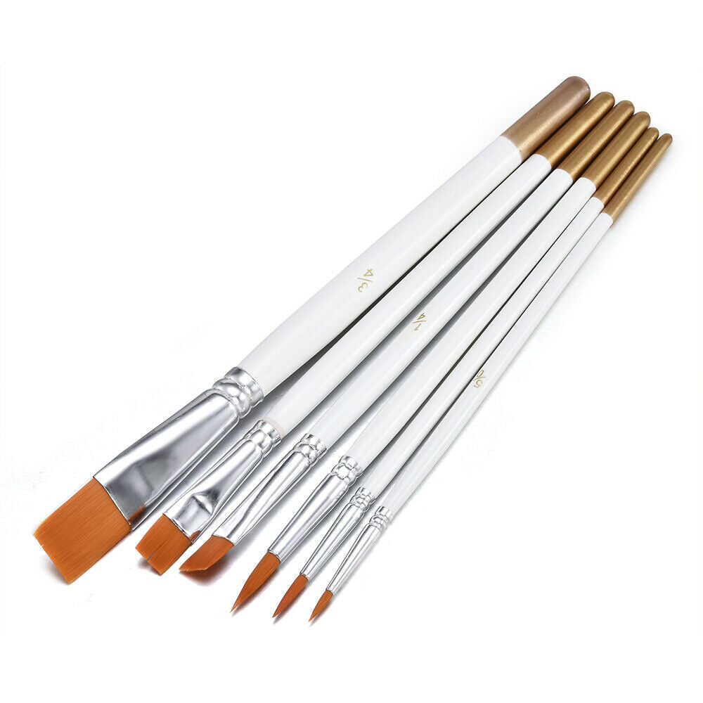 6Pcs/Set, For Oil Watercolor Artist Paint Brush Acrylic Art Painting Brushes Set