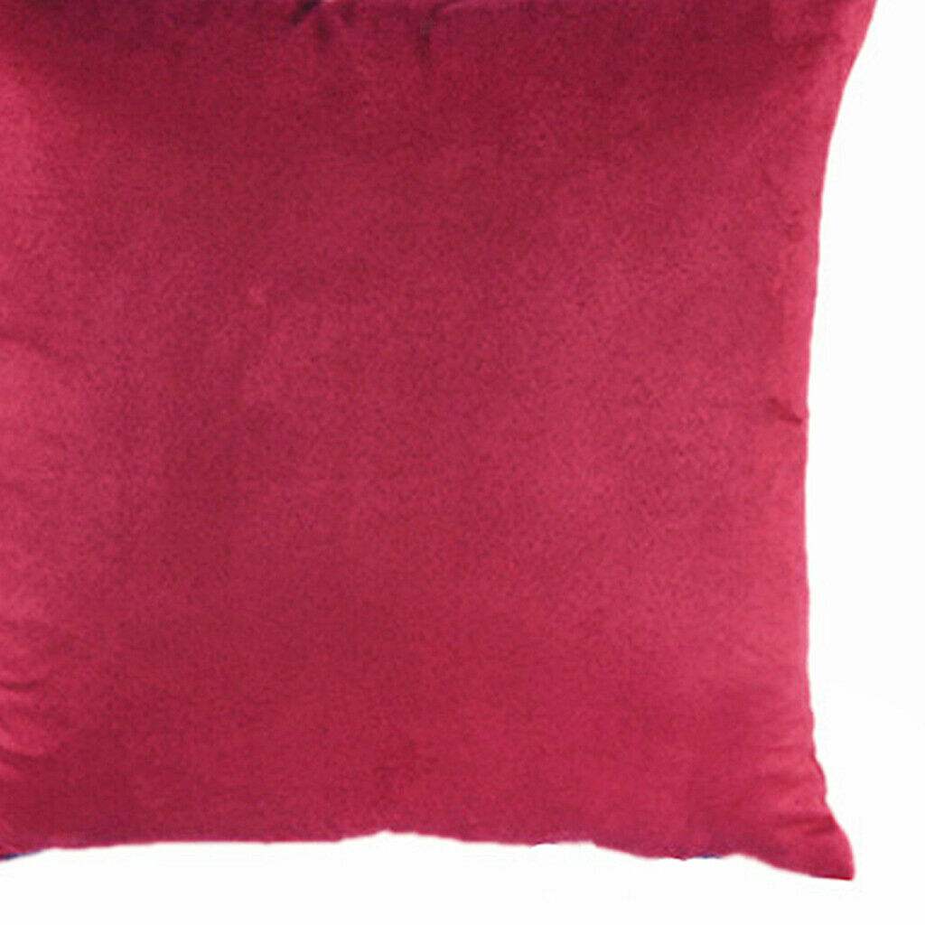 Burgundy Pillowcase Pillow Cover Bedding Car Office Home Ornaments 50x50cm