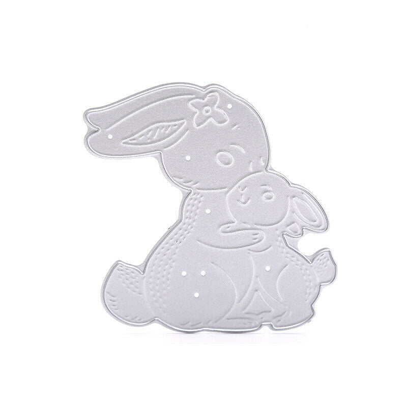 Rabbit Metal Cutting Dies Stencil Scrapbooking DIY Embossing Easter Decor.l8