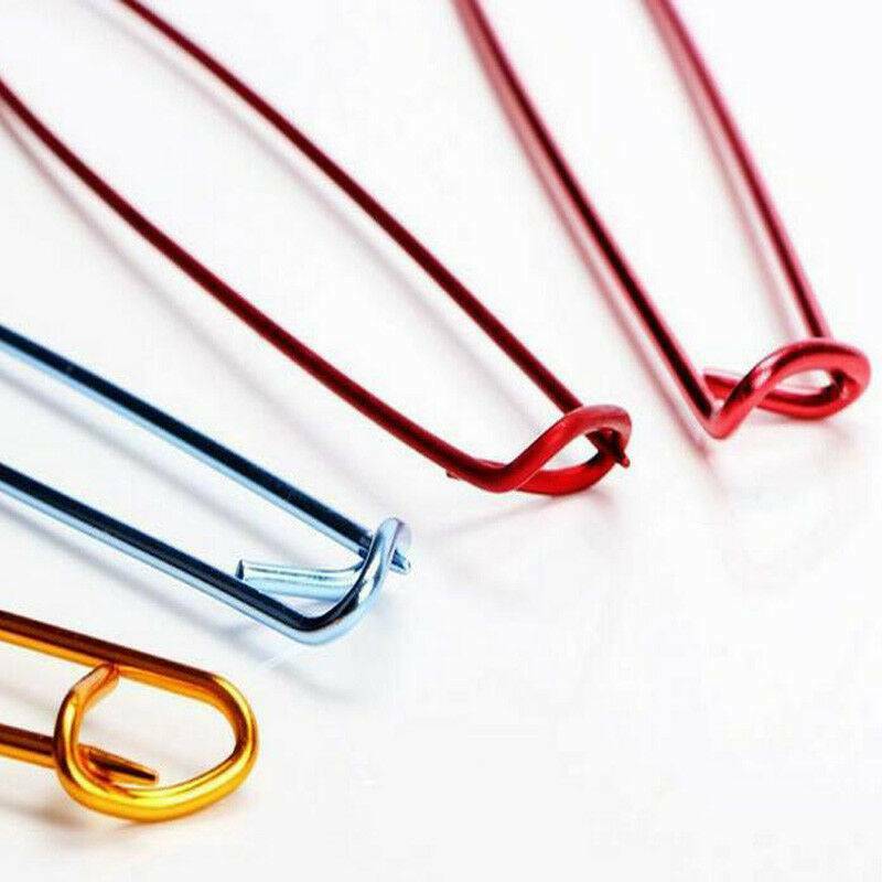 4-Sizes Aluminum Stitch Holders Pins Knit Knitting Needles Crochet Hooks Kits