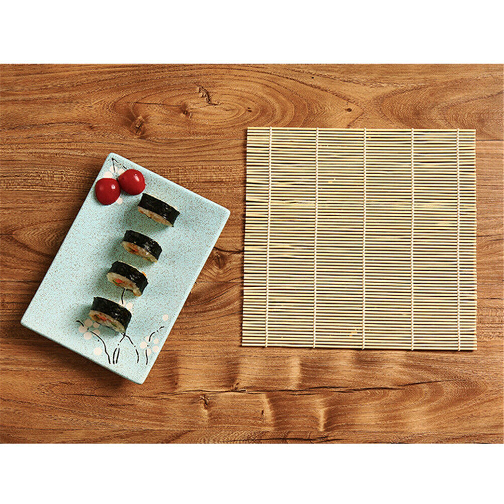 Sushi Mat Bamboo Maker Kit RiceRoll Mold Kitchen DIY Mould RollerRice Padd.l8