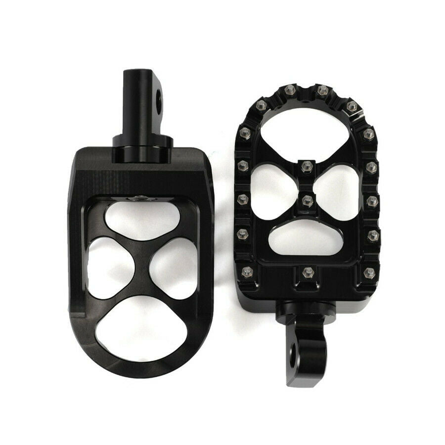 Rotating Black Rest Footpegs Foot Pegs For Dyna Sportster Iron 883 Fatboy Bobber