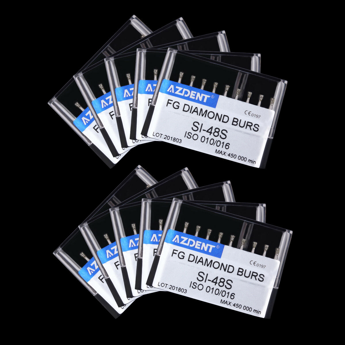 30 Kits Dental Diamond Burs Drill SI-48S Super Coarse For High Speed Handpiece