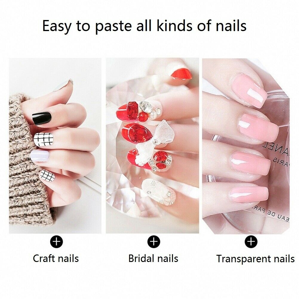 5 Sheet Jelly Nail Glue Patch Double Sided Adhesive Gel Super Sticky Clear Patch