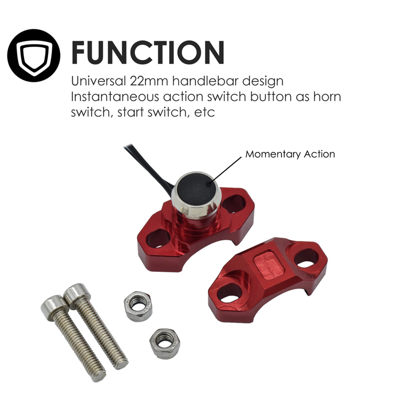 Universal CNC Rotating Clamp Start Stop Kill Switch Button 7/8" 22mm Handlebar