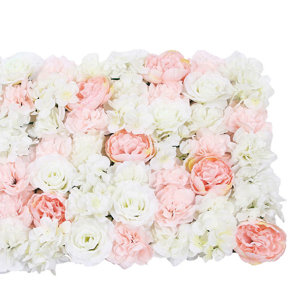 Pieces of 4 Artificial Rose Floral Wall Wedding Photography Backdrop Art Fabric