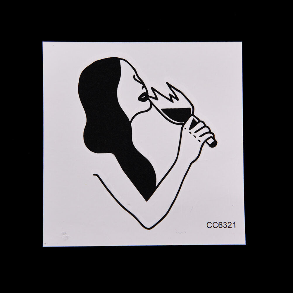 1XMakeup Drinking Women Tattoo Arm Body Art Waterproof Temporary Tattoo Stick-BD