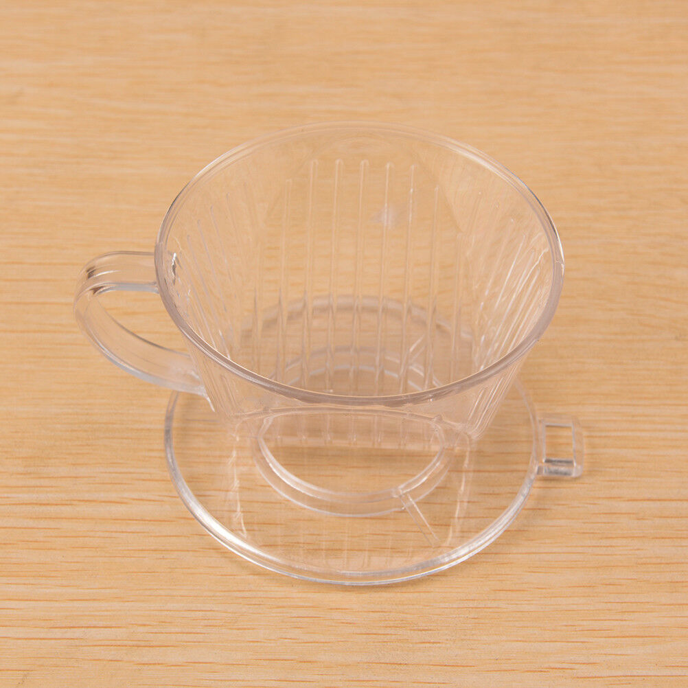 Clear Coffee Filter Cup Cone Drip Dripper Maker Brewer Holder Plastic Reus  Tt
