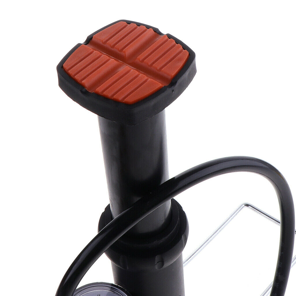 Air Pumper Foot Activated Floor Pump With Gauge Mini Portable Bike Bicycle