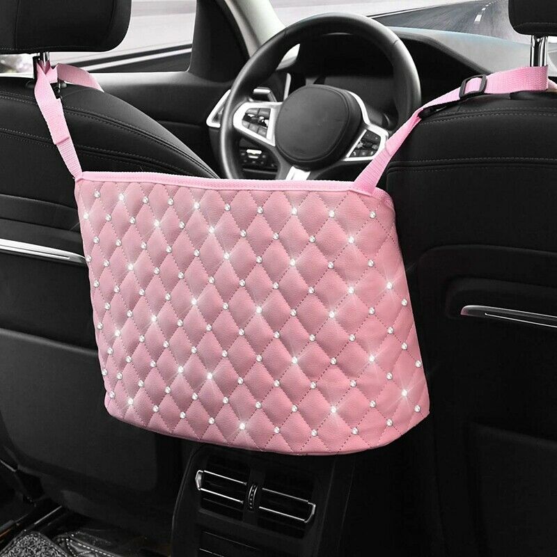 Car Handbag Holder Shining Diamond Seats Back Organizer Storage Ber Pets Kids W8
